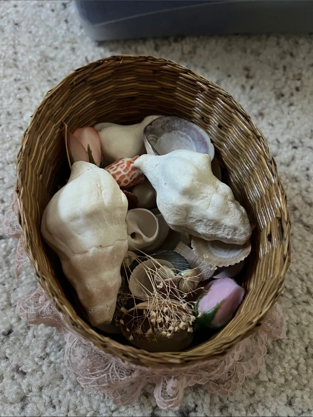 Decorative Lace Trinket Basket